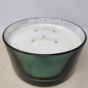 Pottery Barn Winter Spruce Candle XL 58 oz 5 Wick Large Glass Jar Scented NEW